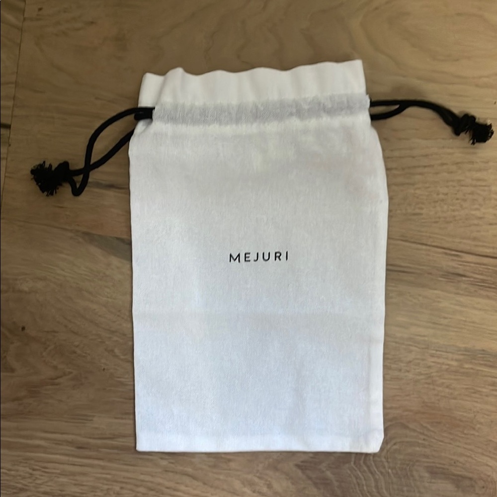 Mejuri White Drawstring Pouch